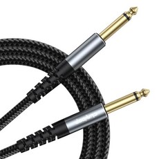 기타 케이블 10피트 계기 22AWG 전기 앰프 코드 14인치 오디오 TS 6.35mm 키보드 베이스 믹서 스피커용 남성 스트레이트 와이어, 6.6 Feet, 1 Pack