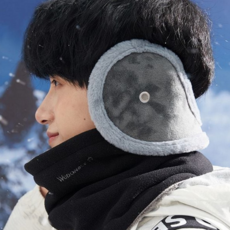 겨울 귀도리 따뜻한 방한 기모 남녀공용 귀마개 덮개 머리띠 활동용 스포츠 겨울용 방한용 워머 활동 야외, 블랙