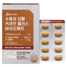 JW중외제약 수용성 강황 커큐민 플러스 바이오페린 60p, 75g, 1개
