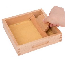 木製玩具E3I 刮沙箱 蒙氏教具 木質沙盤 兒童早教玩具 刮沙練習寫字畫 商檢合格, 1個