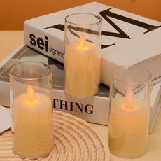 보통사람C군 LED 촛불 무드등 중형 전기양초