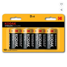 코닥 알카라인 엑스트라라이프 D형 건전지, 4개입, 3개