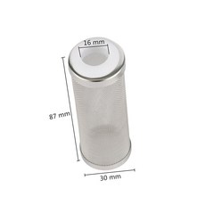 12 16mm 수족관 인플로우 인렛 필터 스트레이너 커버 인테이크 스테인리스 프리필터 스틸 메쉬 어항 액세서리 네트 가드, Inner diameter 16mm