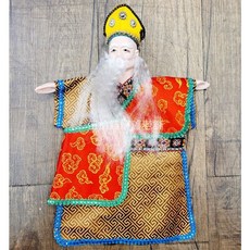 精緻布袋戲掌中戲偶：傳統孫權、武松、紅孩兒、哪吒、武財神、法海等角色，水滸傳、武松打虎經典故事，交換禮物、台灣紀念品懷舊童玩, 1個, 法海