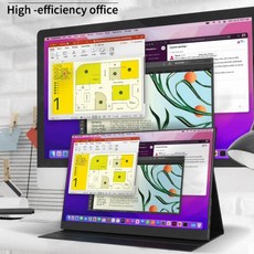 휴대용 포터블 모니터 FHD 고화질 노트북 보조모니터 144Hz C타입 터치 스마트폰호환, E 스탠드형 내장 사운드, 1cm