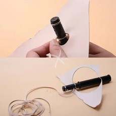 가죽 스트랩 회전 커터 핸드메이드 DIY 공예 도구 작업, 01 Rotating Cutter 26g