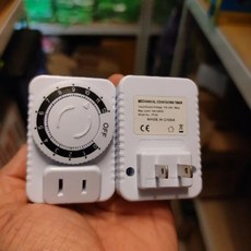 添購 美規110V紅外線感應插座 定時開關 手動機械插座 15A, 1個, 小款機械式旋轉定時器110V10A