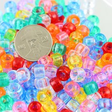 혼합색상 컬러원형비즈 공예재료 1봉, 오백gX1봉