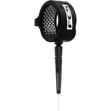 FCS 올라운드 에센셜 목줄 | 2-8피트 웨이브용 가볍고 내구성이 뛰어난 서핑 수갑 내 실리콘 그립 쉽게 풀 수 있는 탭, White-Black, 6', White-Black