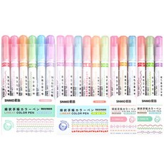 SINMIO 星苗 花邊輪廓筆套組 曲線筆 螢光筆 手帳裝飾筆 花型滾輪筆 學生文具辦公事務, 6RPM_COUNT, 6RPM_COUNT