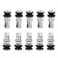 호환 ATV 잔디 깎는 기계 고카트 보트 트레일러 바이크 오토바이용 고무 개스킷이 차량 타이어 밸브 숏, 01 실버