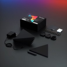 나노리프 Shapes Triangles 9 Pack 인테리어 LED 스마트 조명, 블랙
