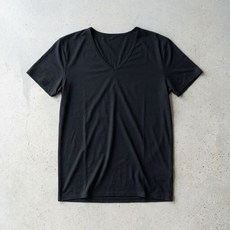 유니클로 에어리즘 남성 V넥 반팔 티셔츠 이너웨어 블랙