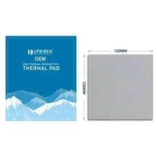 UPSIREN OEM 24W/MK 열 패드 CPU 높은 전도성 실리콘 45x85/120x120mm 절연 감소 시트 회색, 01 120x120, 04 thickness 1.0mm