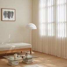 마틸라 호텔룸 화이트 쉬폰커튼(나비주름)