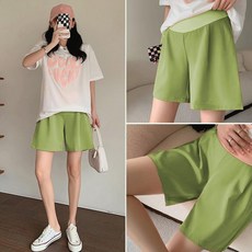 【可開票】-孕婦裝 孕婦褲子 夏天薄款五分短褲 外穿夏季高腰託腹褲 外穿寬鬆冰絲內搭褲 孕婦短褲 休閒褲