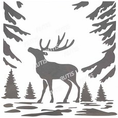 ST-CU2-0091型染版，蝶古巴特DIY簍空模板，塗鴉繪畫模版，多款可選，輕鬆打造獨特風格, 1個, ST-CU2-0091