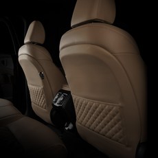 크레이지몬스터 더 뉴 쏘렌토 MQ4 페이스리프트 시트백커버 좌우세트, 쏘렌토 페이스리프트 시트백커버, 올리브 브라운 (좌우세트), 1개