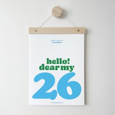 2026 우드 벽걸이 달력 캘린더 플래너 음력달력 컬러감성 비비드, 1개, 완제품 (우드바포함)