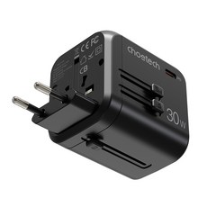 초텍 PD 30W 3A+1C 여행용 멀티 어댑터 변환기 노트북 충전 + 파우치 증정, 1개