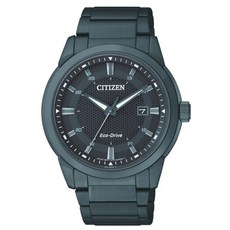 CITIZEN 男錶 BM7145-51E Eco-Drive 全黑鋼錶 簡約經典時尚