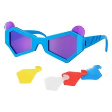 저학년과학 색혼합 필터교체 사물관찰용 안경키트/ 꾸미기놀이 안경꾸미기 학교기관, 1개