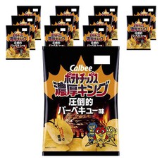 Calbee 卡樂比 濃厚系王者洋芋片 壓倒性的燒烤味, 12個, 55g