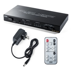 HDMI 4K 30Hz 400-SW027 산와 다이렉트 전환기 매트릭스 대응 4입력 2출력 리모컨