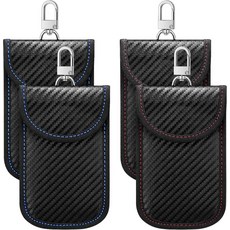 키 프로텍터용 탈루 패러데이 백 포브 4개 패러데이 케이지 프로텍터 자동차 RFID 신호 키 포브 프로텍터 이중 레이어