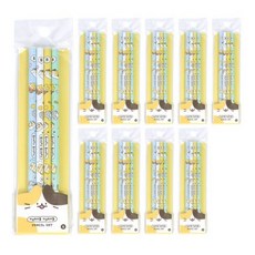 핑크풋 1000 냥냥 연필 B 4종 x 10개, 혼합색상, 1세트