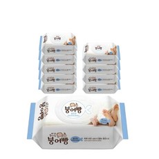(붕어빵) 아기물티슈 올인원 캡형 70매 10팩, 70g, 10박스