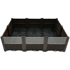 偉特鸚鵡 烏龜飼養箱 透明片款雙五聯, 白方格 透明款並排雙六聯, 1套