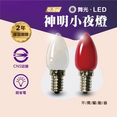 舞光 LED 神明小夜燈 0.5W, 1個, 紅殼紅光(2入/組)