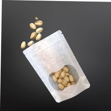 견과봉투 전통 한지 투명창 지퍼스탠드 15X22cm 밑8cm 100매 59000EA 1EA, 본상품