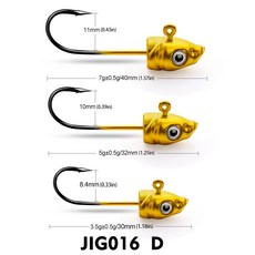 路亞鉛頭鉤 魚頭軟魚鉛頭鉤防掛底路亞鉤 3.5g 5g 7g軟餌用JIG魚鉤, 單色D,5克 (5個/包), 1個