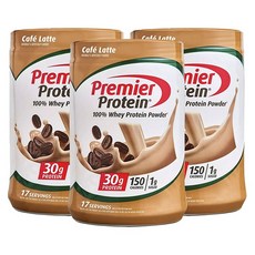 Premier Protein 乳清蛋白粉 拿鐵口味, 3個, 680克