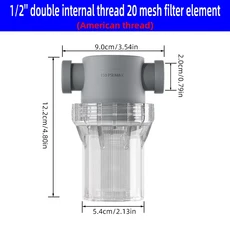 NPT 스레드 304 스틸 필터 스크린 80 메쉬 프리 1/2 인치 수 파이프, 02 NPT F 0.5in 20 mesh