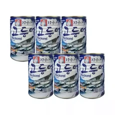 강구나루 고등어 통조림 400g 6개 업소용 조림 찌개, 1개