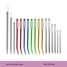 DIY 뜨개질 도구 손바느질 바늘 둔두침 큰눈바늘 스웨터 털실바늘 큰구멍바늘 스웨터바늘 리본바늘, 큰 눈 바늘의 전체 세트, 1개