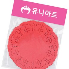 글샵 칼라 종이 레이스 소형 빨강 테이블연출