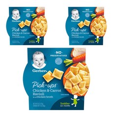 거버 픽-업 라비올리 면 어린이 식품 170g, 3개