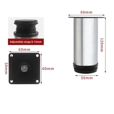 4개입 50mm-300mm 가구 조절식 캐비닛 다리 스테인리스 가구 다리 캐비닛 테이블 소파 침대 다리 가구 다리, 120mm