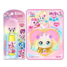 캐치티니핑 화장놀이세트 하트 컴팩트 거울 + 캐치티니핑 립케어, 1개, 립케어 포실핑+포실 컴팩트