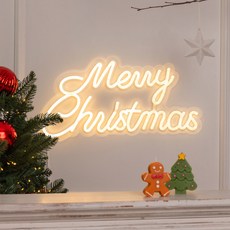 하하홈파티 Merry Christmas 메리크리스마스 네온사인 장식