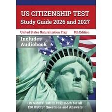 (英文圖書)US Citizenship Test Study Guide 2026 and 2027: US Naturalization Prep Book for a... 平裝版, Apex Test Prep, 英文