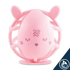 美國 Tiny Twinkle 健齒咬咬球【金寶貝】寶寶固齒器 安全無毒 舒緩長牙不適 促進手眼協調, 1個, 小粉兔
