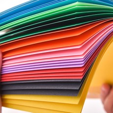 彩色卡紙A4加厚幼兒園手工硬卡紙4K封麵硬紙闆8開A3黑卡白卡彩紙SS203QRX, 8K彩卡200克20色100張【厚】, 1個