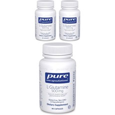 퓨어인캡슐레이션 L-글루타민 500mg 캡슐, 90정, 3개
