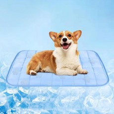 강아지 고양이 쿨매트 여름 냉감 패드 ROGOO 반려동물 쿨링 매트 반려견 담요 세척 가능 시원 원단 내부 방수 패드회색 X대형40x30인치, Blue, Medium (28X20 inch)