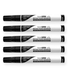 ExcelMark 보안 수정 마커(6팩) ExcelMark Security Redaction Marker (6 pack), 1개(6팩)